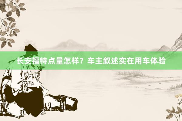 长安福特点量怎样？车主叙述实在用车体验