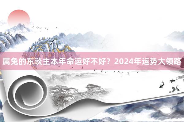 属兔的东谈主本年命运好不好？2024年运势大领路