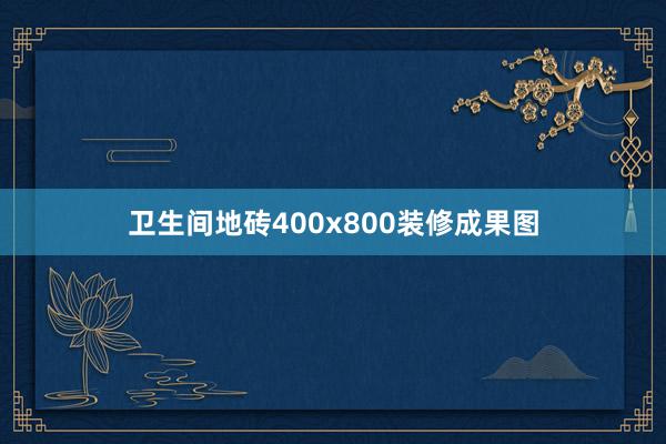 卫生间地砖400x800装修成果图