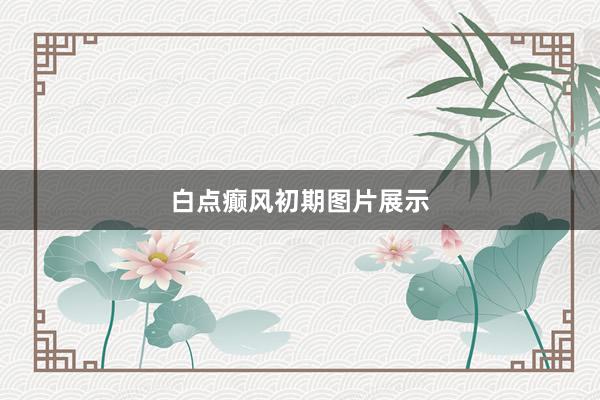 白点癫风初期图片展示